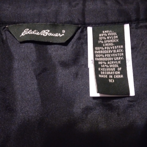 Eddie Bauer Lined Wool Skirt Dark Gray Heather Size-10 - Picture 7 of 10